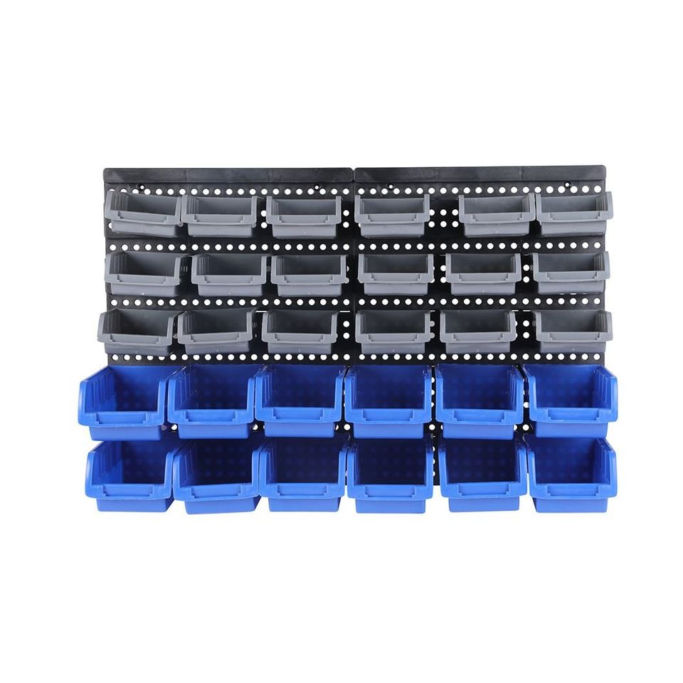 30 Tool Storage Bins Tool box Wall Mounted Organiser Parts Garage Workshop Boxes