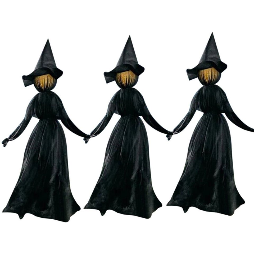 Halloween Light-Up Witches Ghost Outdoor Garden Decoration Horror Props Decor OZ