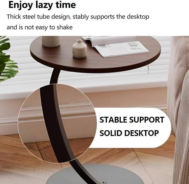 Small Side Table End Table,c Table Bed Table,Round Sofa Side Table,Side Tables for Living