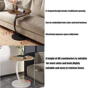 Small Side Table End Table,c Table Bed Table,Round Sofa Side Table,Side Tables for Living