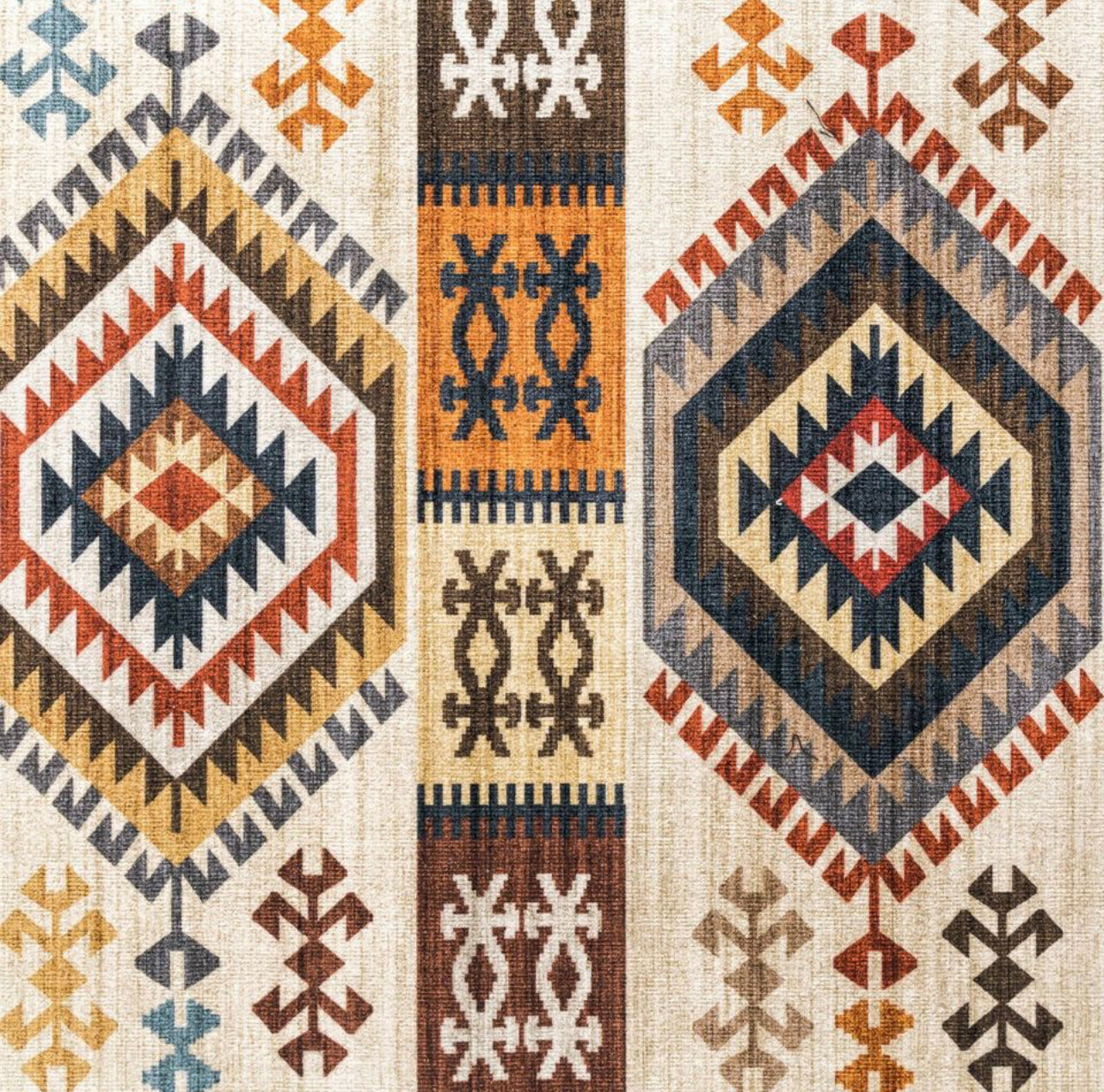 Multi Hallway Runners Soft Stiped Diamond Kilim Entryway Rug 80x300cm