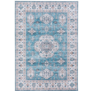 Deal Large Rug Pastels Teal Blue Beautiful Tribal High Traffic Carpet 5 Sizes