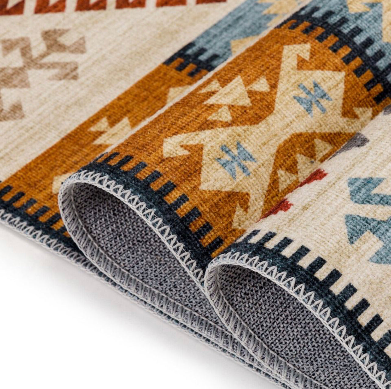 Multi Hallway Runners Soft Stiped Diamond Kilim Entryway Rug 80x300cm