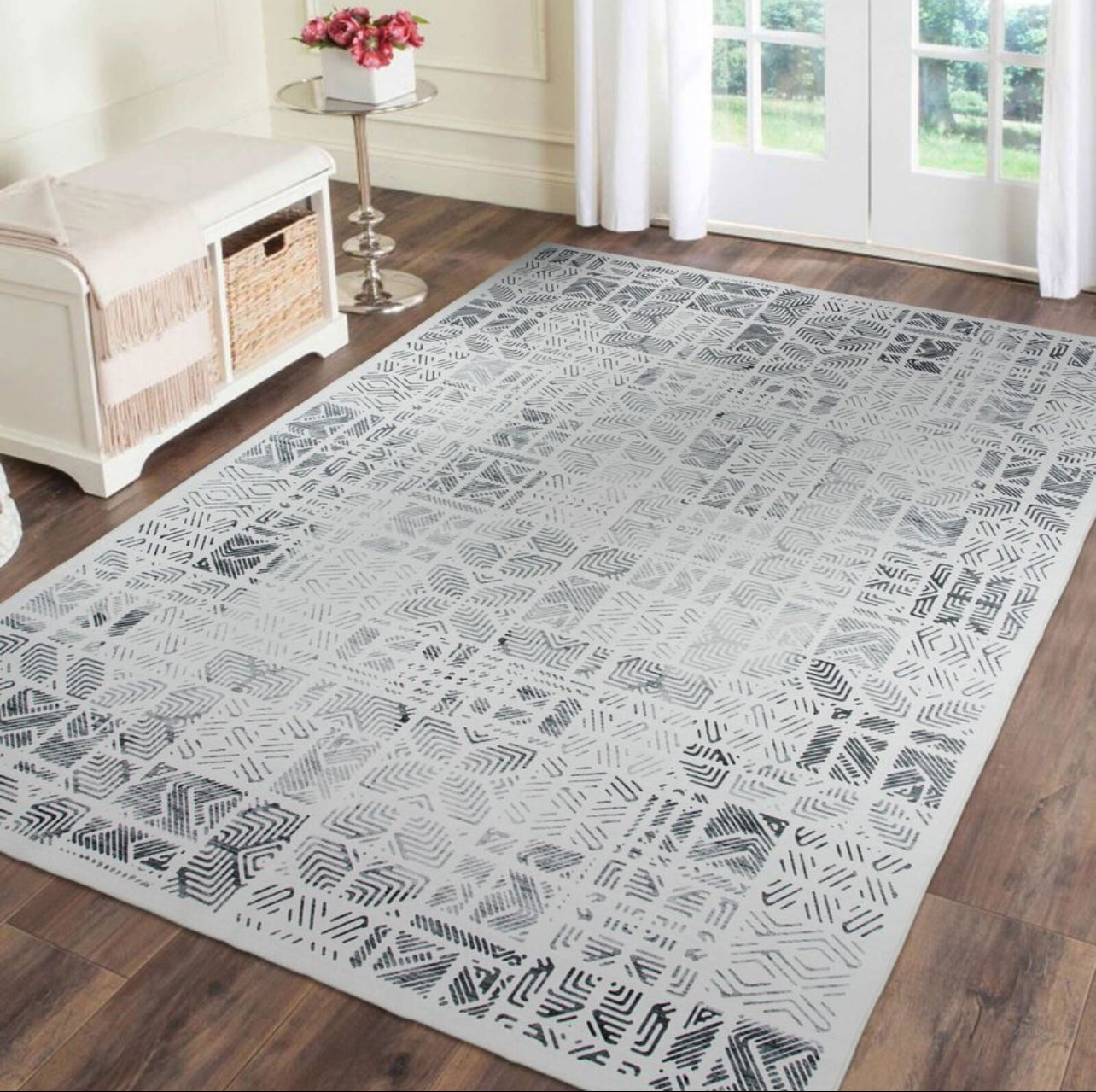 Extra Large 240x340cm/ Machine Washable/ Moroccan Carpet