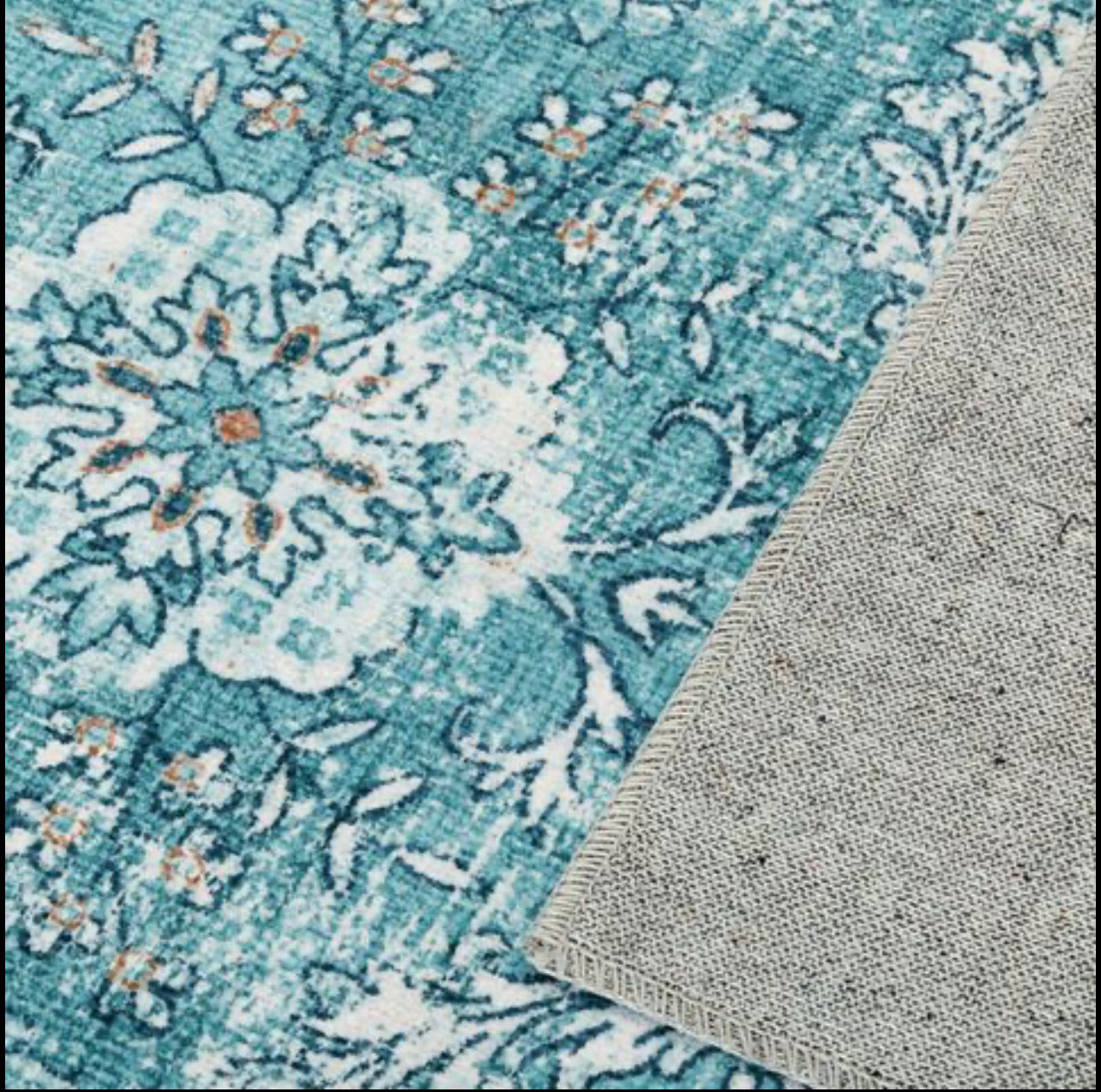 Large Aqua Blue Rugs Soft Allover Persian Traditional Soft Carpet Beautiful rug