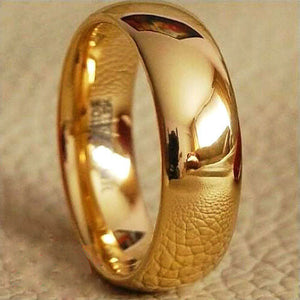 Gold Plated Tungsten Ring Mens & Womens Classic Wedding Band Anniversary M56