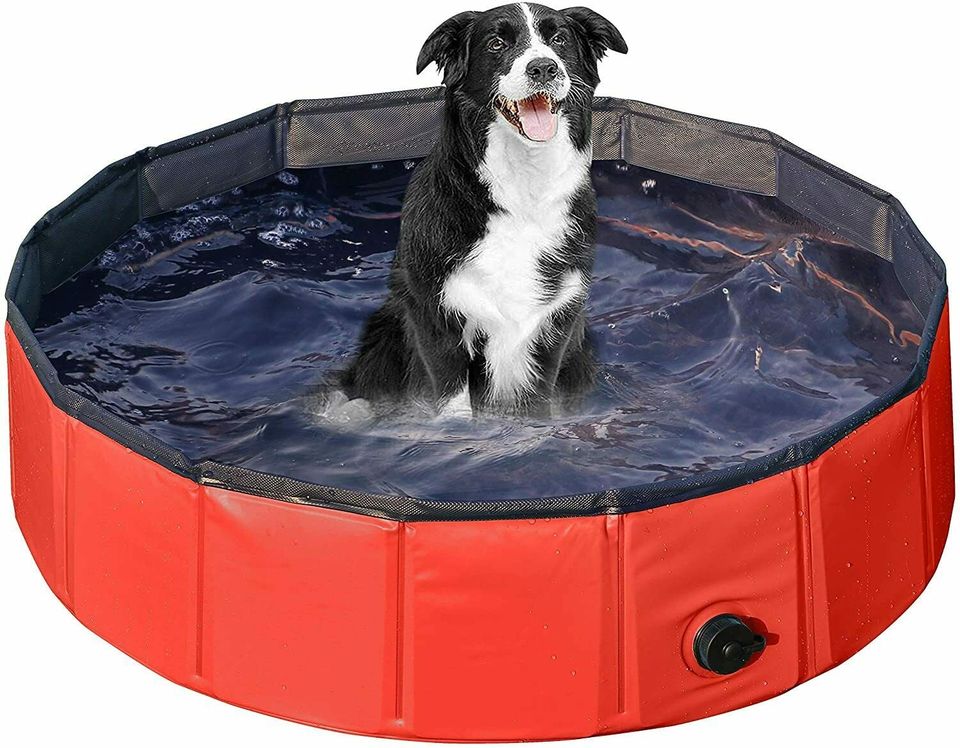 Portable Pet Folding Swimming Pool Dog Cat Washing Bath Tub Outdoor Water