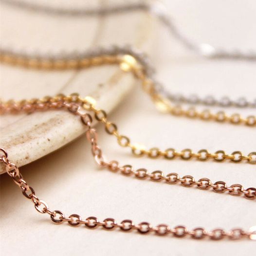 Stunning 18K Rose Gold Filled 1.5mm Classic Chain Necklace 16 - 30