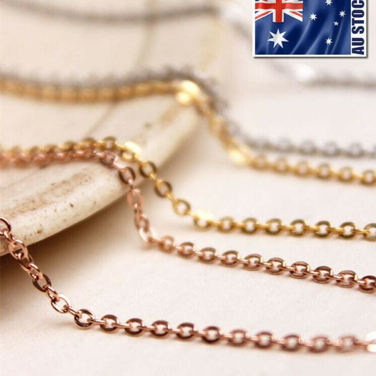 Stunning 18K Rose Gold Filled 1.5mm Classic Chain Necklace 16 - 30