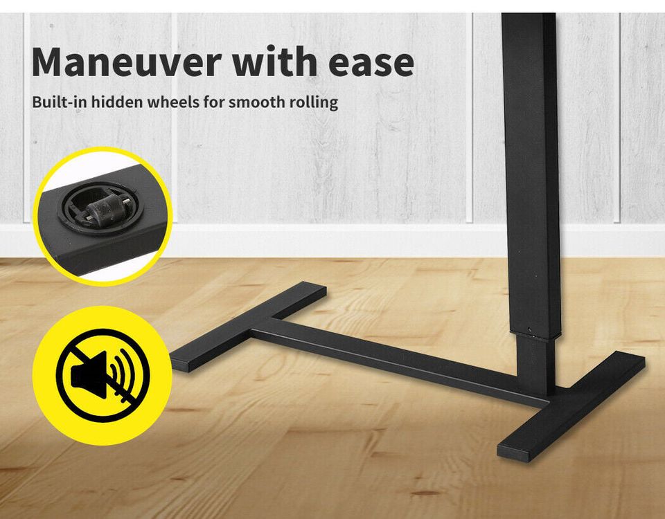 Standing Desk Height Adjustable Sit Stand Office Computer Table Shelf USB