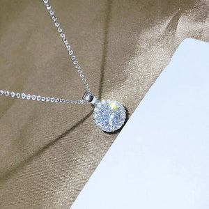 SWAROVSKI Crystal Rose/ White Gold Wedding Pendant Necklace White Gold GF