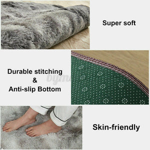 Fluffy Rug Shaggy Carpet Bedroom Living Room Floor Pad Mat Soft Fluffy Area Rug