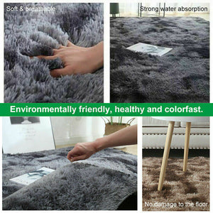 Fluffy Rug Shaggy Carpet Bedroom Living Room Floor Pad Mat Soft Fluffy Area Rug