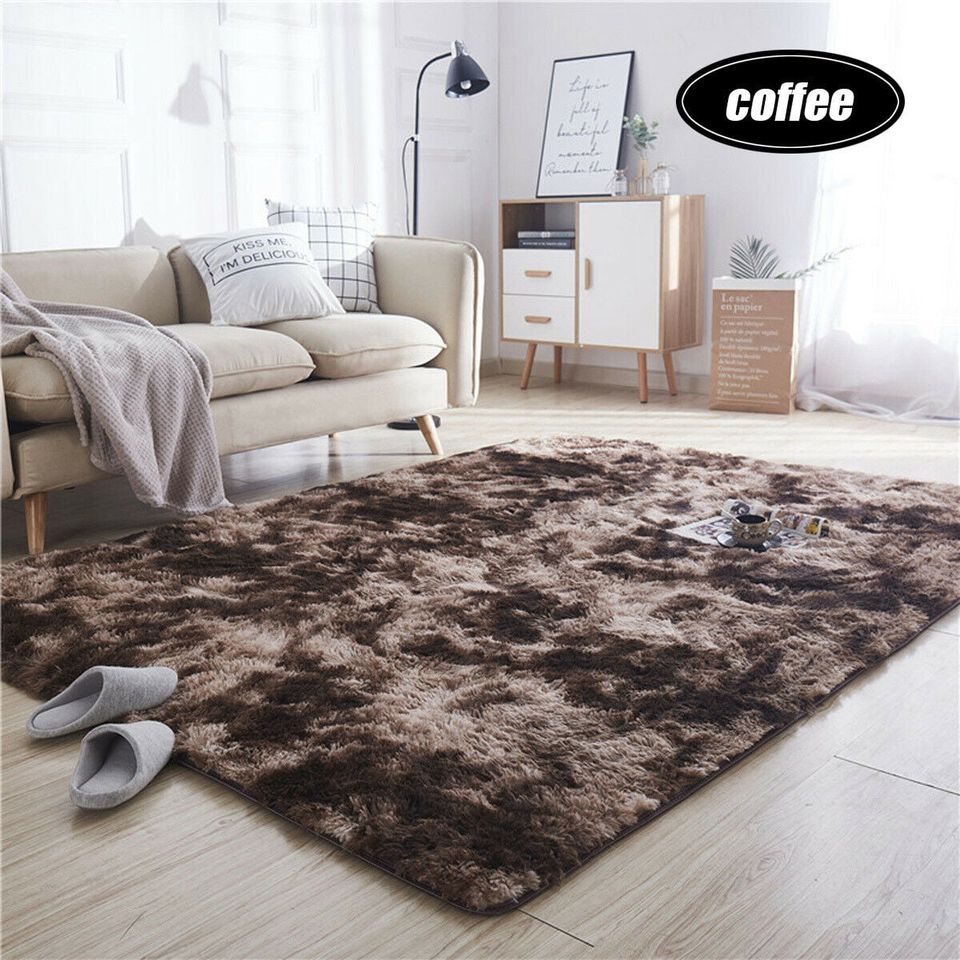 Fluffy Rug Shaggy Carpet Bedroom Living Room Floor Pad Mat Soft Fluffy Area Rug