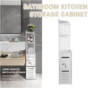 Bathroom Toilet Cabinet Laundry Storage Cupboard Standing Corner Assorted Shelf