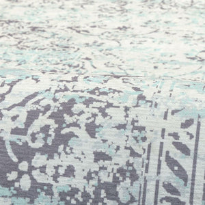 Clearance Blue Floor Rug /Auqa Grey Carpet /Anti Slip Rugs /Large Area Rug