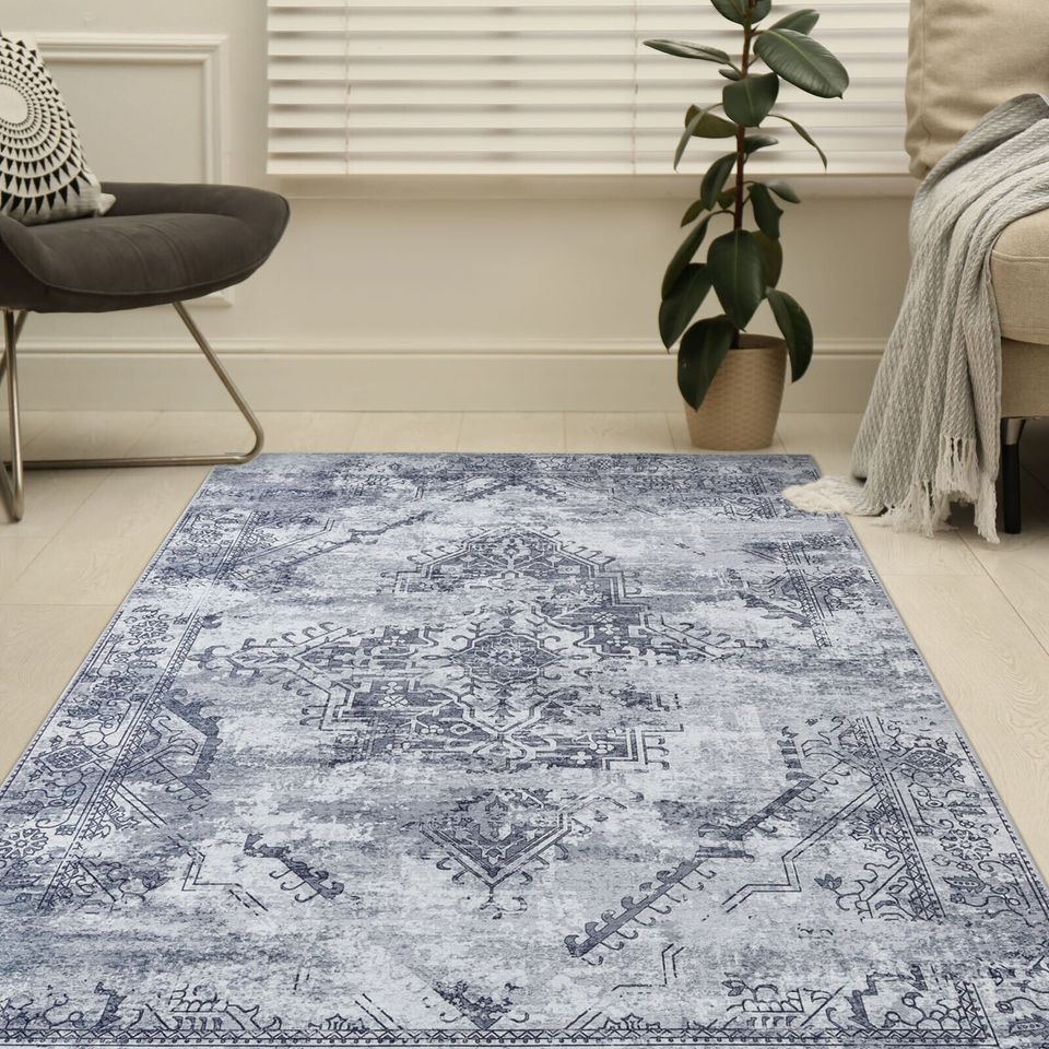 Large Lounges Room Rug Charcoal Grey Bohemian Rugs Large Soft Distressed