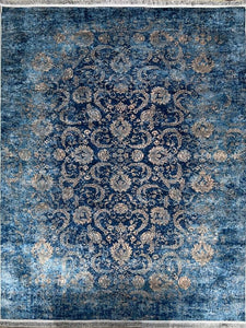 Blue Gold Carpet Rugs Area Modern Carpet Rug Large Bedroom Living Room Anti-Slip