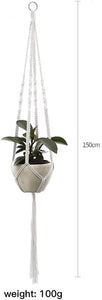 4 Pack Plant Hanger and 4 PCS Hooks Indoor Outdoor Hanging Plant Holder Hanging Planter Stand Flower Pots for Decorations Handmade Cotton Rope Hanging Planters Set Holder Stand Boho Home Decor