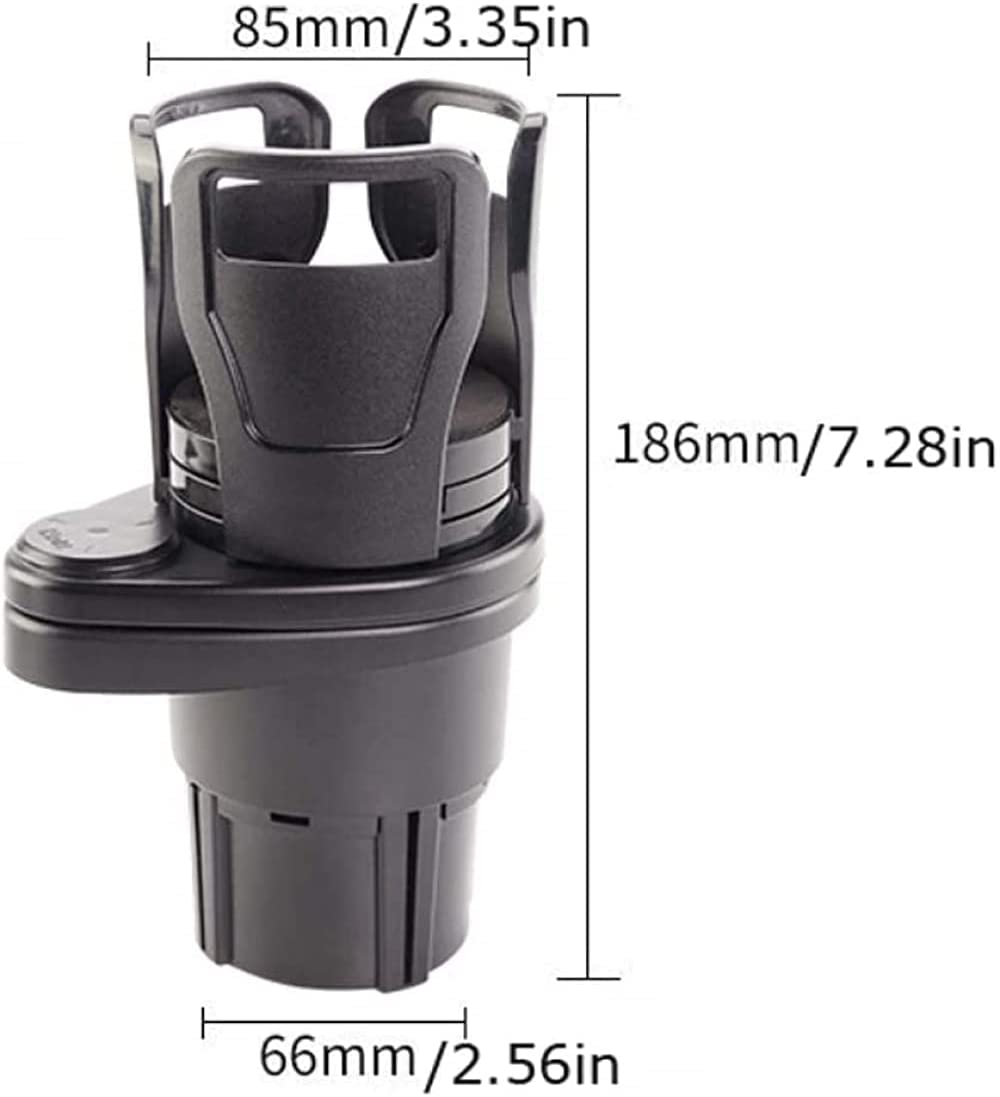 Universal Car Dual Cup Holder Adjustable Cup Stand, 2 in 1