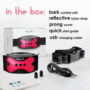 Rechargeable Dog Bark Collar - Humane, No Shock Barking Collar - w/2 Vibration & Beep Modes