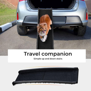 Folding Dog Ramp for SUV Truck Pet Safety Stairs Portable Non-Slip Ladder