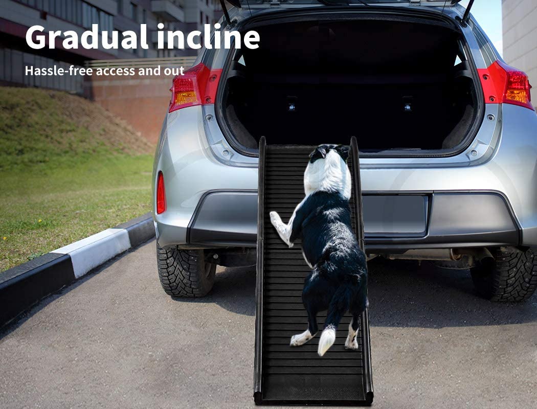 Folding Dog Ramp for SUV Truck Pet Safety Stairs Portable Non-Slip Ladder