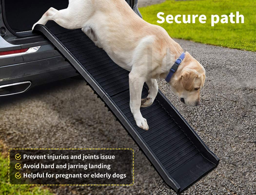 Folding Dog Ramp for SUV Truck Pet Safety Stairs Portable Non-Slip Ladder