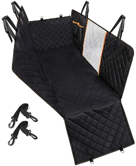 Dog Car Seat Cover, Waterproof Pet Seat Cover with Mesh Visual Window & Seat Belt Opening