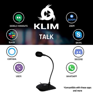 KLIM Talk - Tabletop USB Microphone for PC and Mac - Compatible with Any Computer - Professional Desktop Microphone - High Definition Audio - New 2020 Version - Black