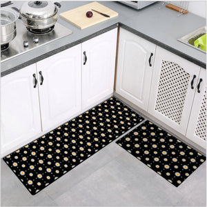 2 Pcs Non-Slip Rug Door Mat Carpet Floor Kitchen Doormat Water Absorption Cushio