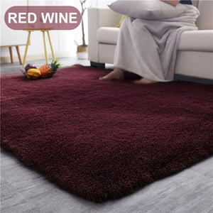 Fluffy Rug Shaggy Carpet Bedroom Living Room Floor Pad Mat Soft Fluffy Area Rug