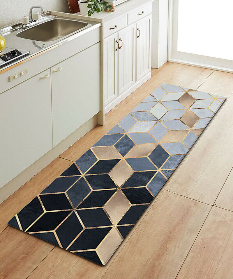 Non-Slip Waterproof Kitchen Door Mat Home Floor Rug Carpet Anti-Oil Easy Clean