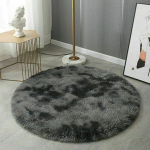 Round Floor Rugs Shaggy Rug Soft Fluffy Area Carpet Bedroom Living Room Mat Home