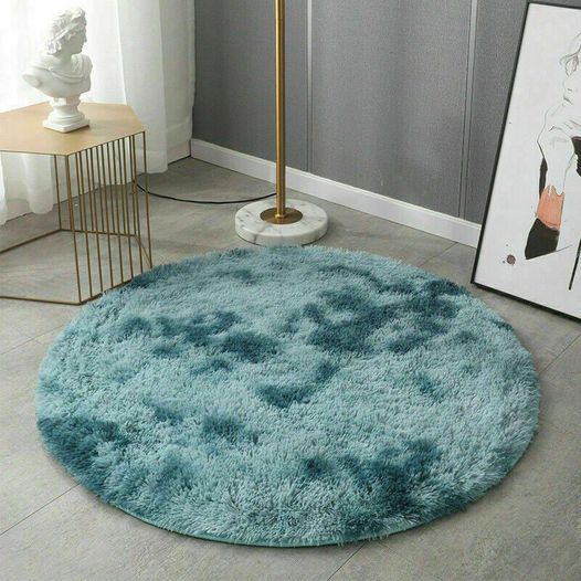 Round Floor Rugs Shaggy Rug Soft Fluffy Area Carpet Bedroom Living Room Mat Home