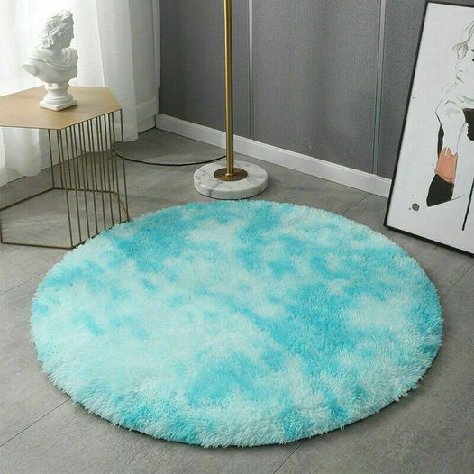 Round Floor Rugs Shaggy Rug Soft Fluffy Area Carpet Bedroom Living Room Mat Home