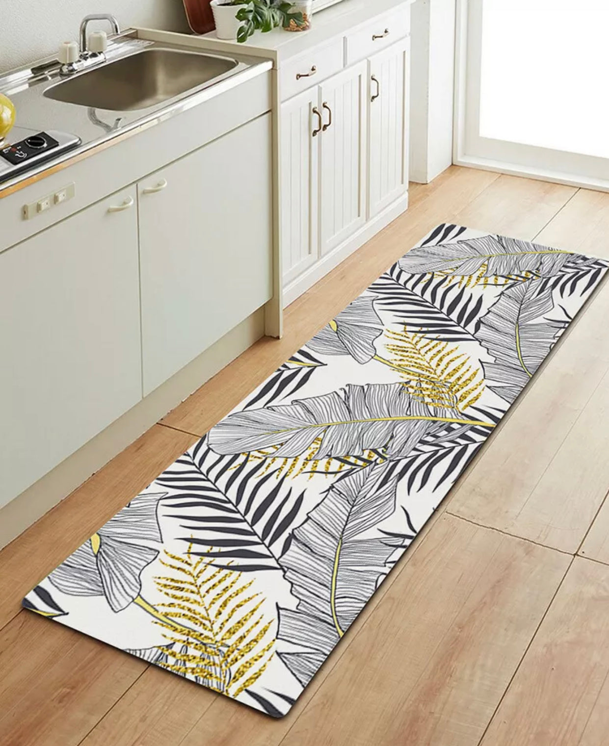 Non-Slip Waterproof Kitchen Door Mat Home Floor Rug Carpet Anti-Oil Easy Clean