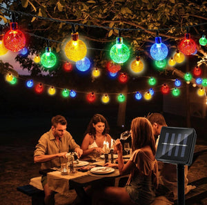 Solar Globe String Lights Fairy Lights，39.37ft 100 LED String Lights with 8-Mode Waterproof