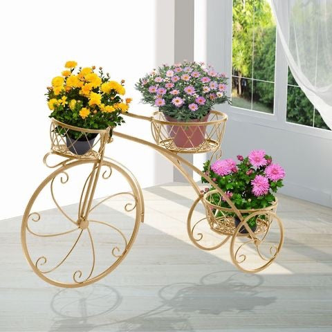 Plant Stand Outdoor Indoor Metal Flower Pots Planter Garden Shelf Rack