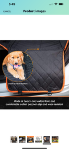 Dog Car Protector, Dog Car Seat Cover, Waterproof Pet Seat Cover Protector for Car with Mesh Visual Window & Seat Belt