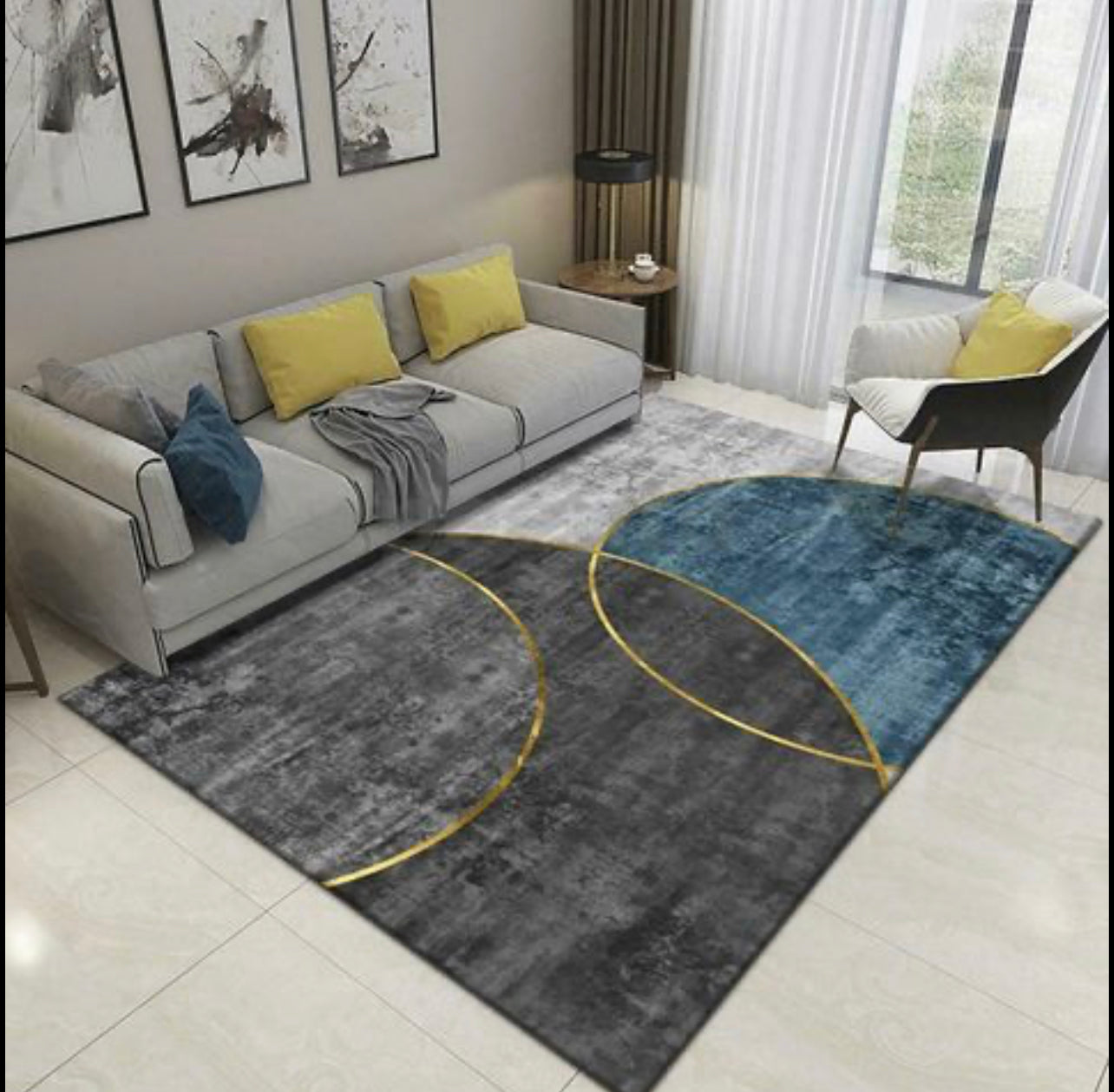 Modern Floor Carpet Mat Rug Area Carpet Large Soft Bedroom Living Room Anti-Slip