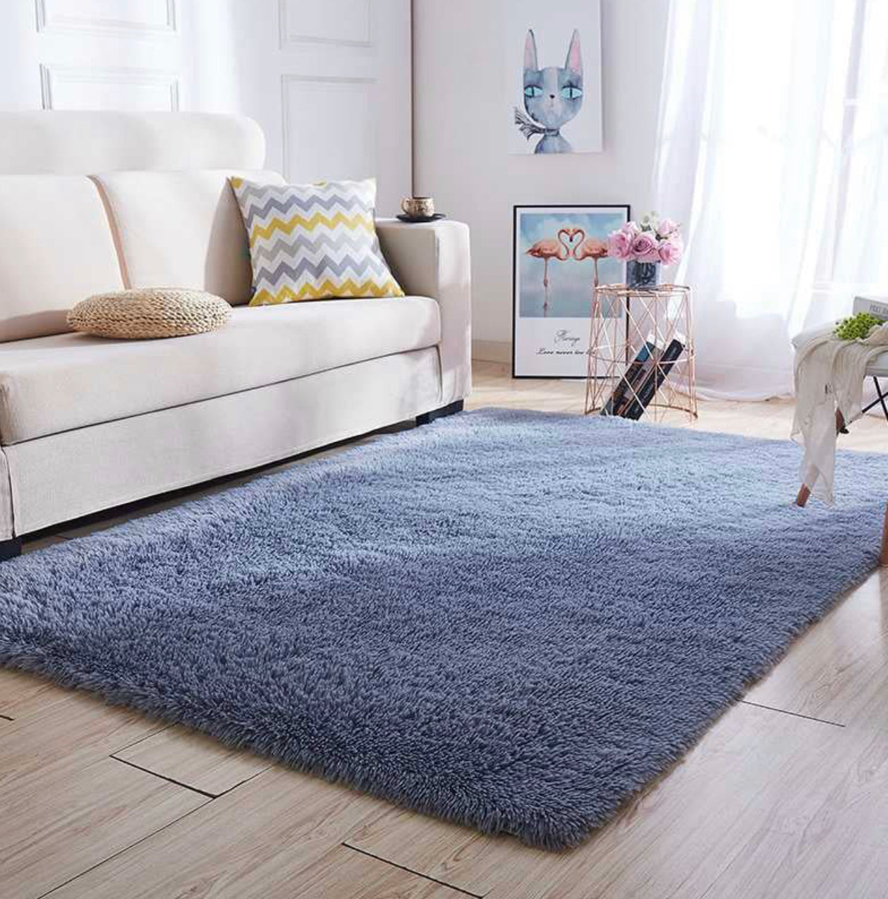 Fluffy Faux Fur Sheepskin Rug Non Slip Large Floor Carpet Rugs Mat Plush Soft