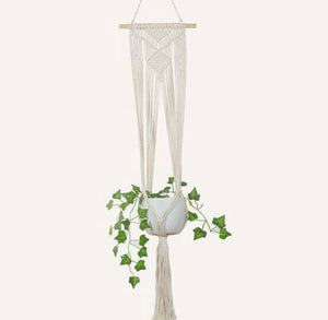 4pc Macrame Plant Hanger Indoor Outdoor Hanging Planter Stand Flower Pots Holder