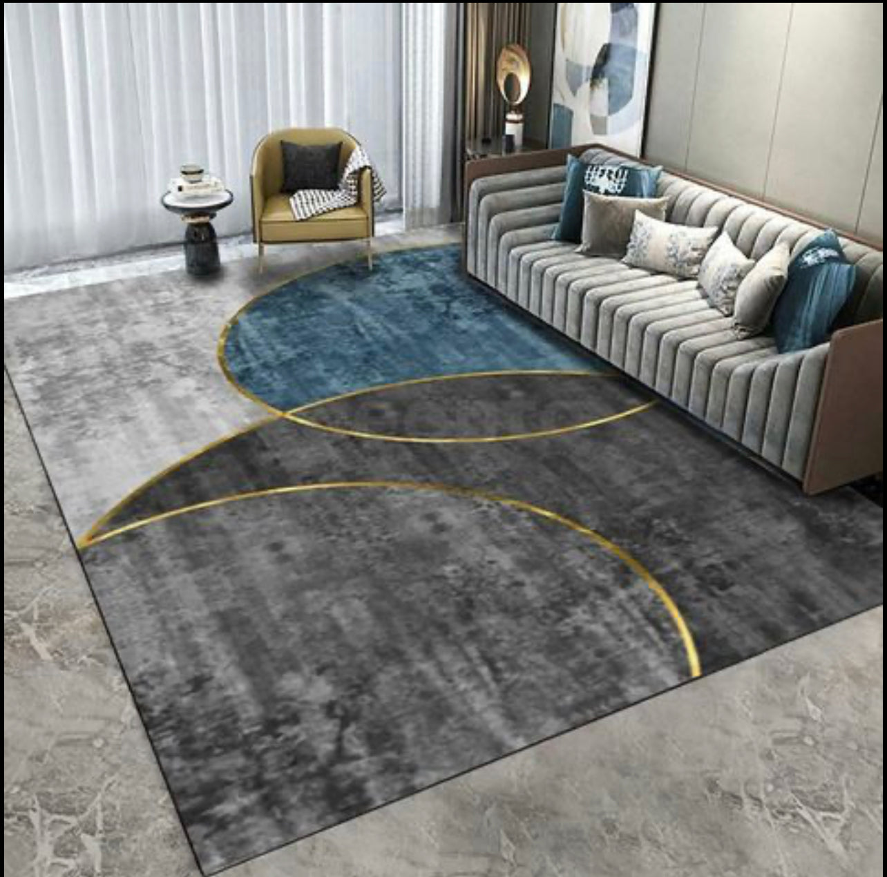 Modern Floor Carpet Mat Rug Area Carpet Large Soft Bedroom Living Room Anti-Slip