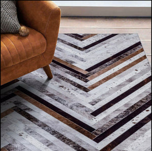 Floor Rug Multi Printed Patchwork Cowhides Carpet Mat Bedroom Area Rug Home Deco