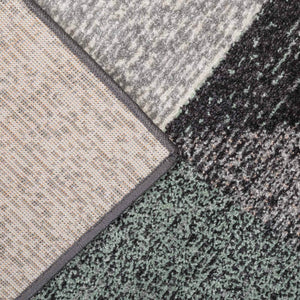 Extra Large Area Rug Charcoal Green Soft Triangle Carpet Rugs 240x340cm