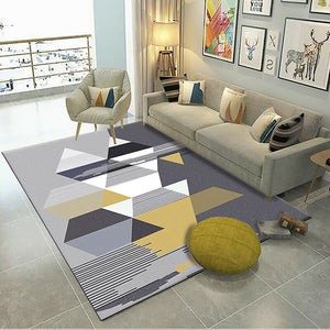 Large Floor Rug 160x230 Modern Short Pile Printed